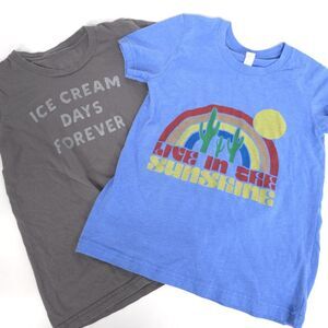 UNBRANDED Kids Boys 2Pc Graphic T-Shirt Blue 6-8 Sunshine T-Shirt Gray Ice Cream